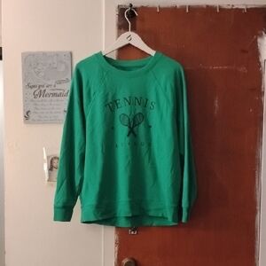 Lou & Grey Green Tennis Sweater
